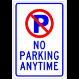 Car parking anytime sign