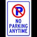 Car parking anytime sign